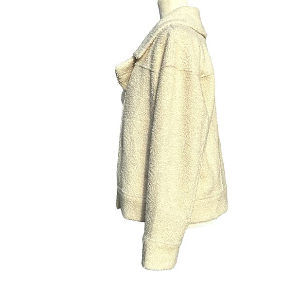 Marine Layer Quebec Sherpa Jacket Womens Medium Antique White Oversized NWT - Picture 13 of 16
